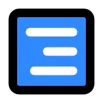 Align Text Right One SVG Icon